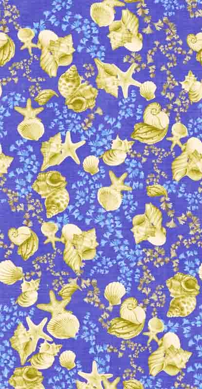 Pattern Estate vintage a fiori e stelle marine