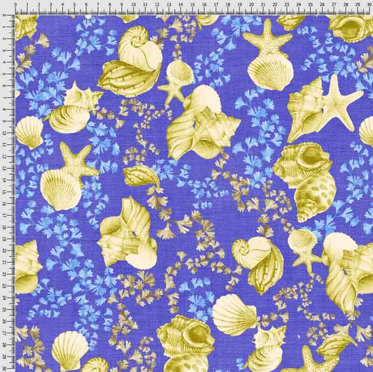 Pattern Estate vintage a fiori e stelle marine