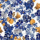 Pattern design tropical foglie fiori elegante - Patterntag