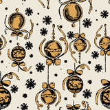 Stampa del Pattern design con palle di Natale