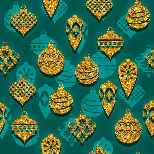 Stampa del Pattern design Natalizio gold