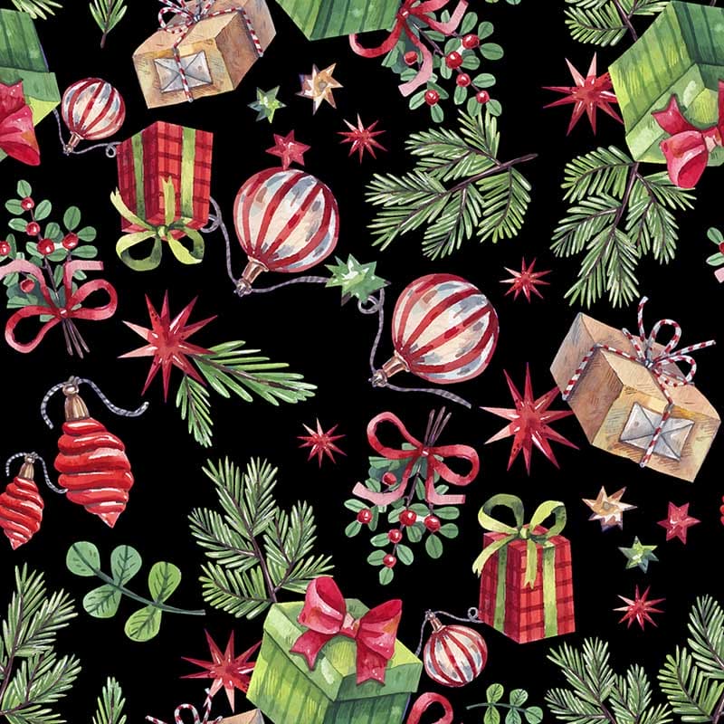 Stampa del Pattern design Christmas Vintage