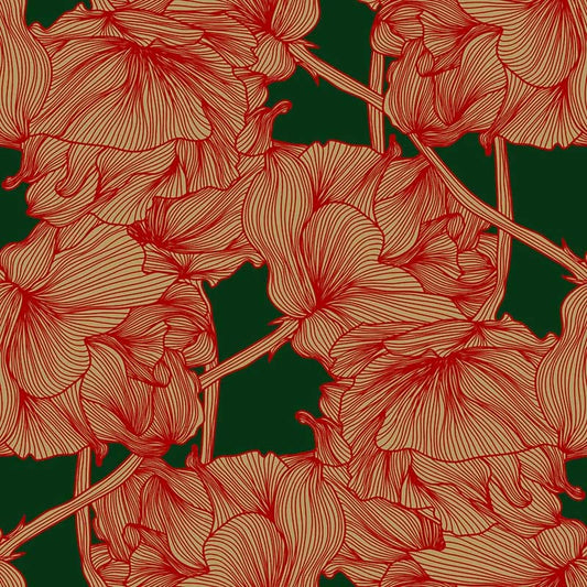 Stampa del Pattern design fiori di Natale