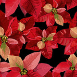 Pattern design Stella di Natale acquerello