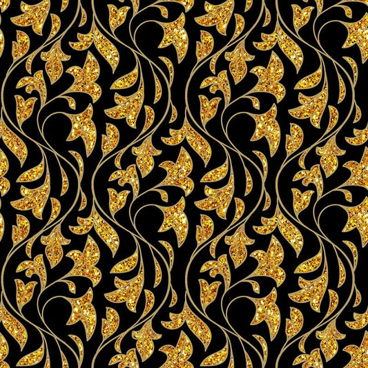 Stampa del Pattern design Natale elegante oro