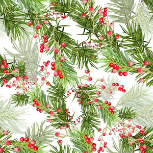 Pattern design Natale con ghirlanda
