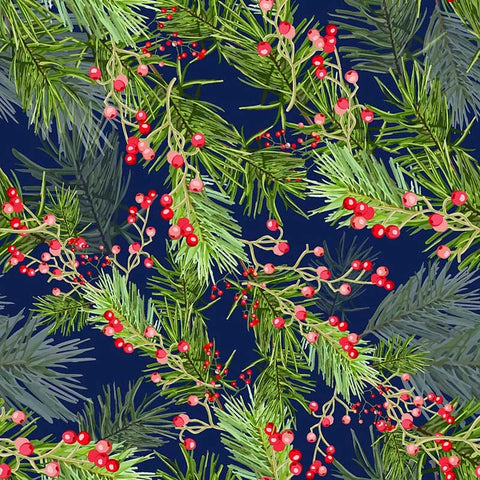 Pattern design Natale con ghirlanda