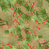 Pattern design Natale con ghirlanda
