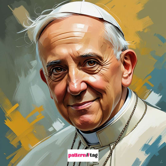 pannello in tessuto papa francesco ritratto
