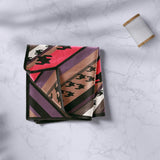 Pochette da uomo Mesmè - Fazzoletto da taschino casual strisce oblique nero - Tessuto raso effetto seta