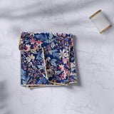 Pochette da uomo fiorellini blu