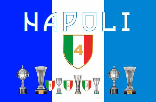 Bandiera Napoli 100x150 4° Scudetto 2025