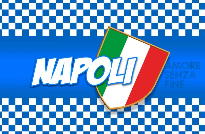 Striscione Napoli 150x500 4° Scudetto 2025