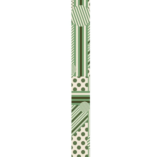 Twilly Raso Geometrico Elegante verde