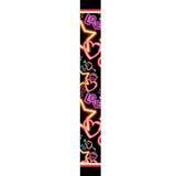 Twilly Raso Neon Love Cuori nero