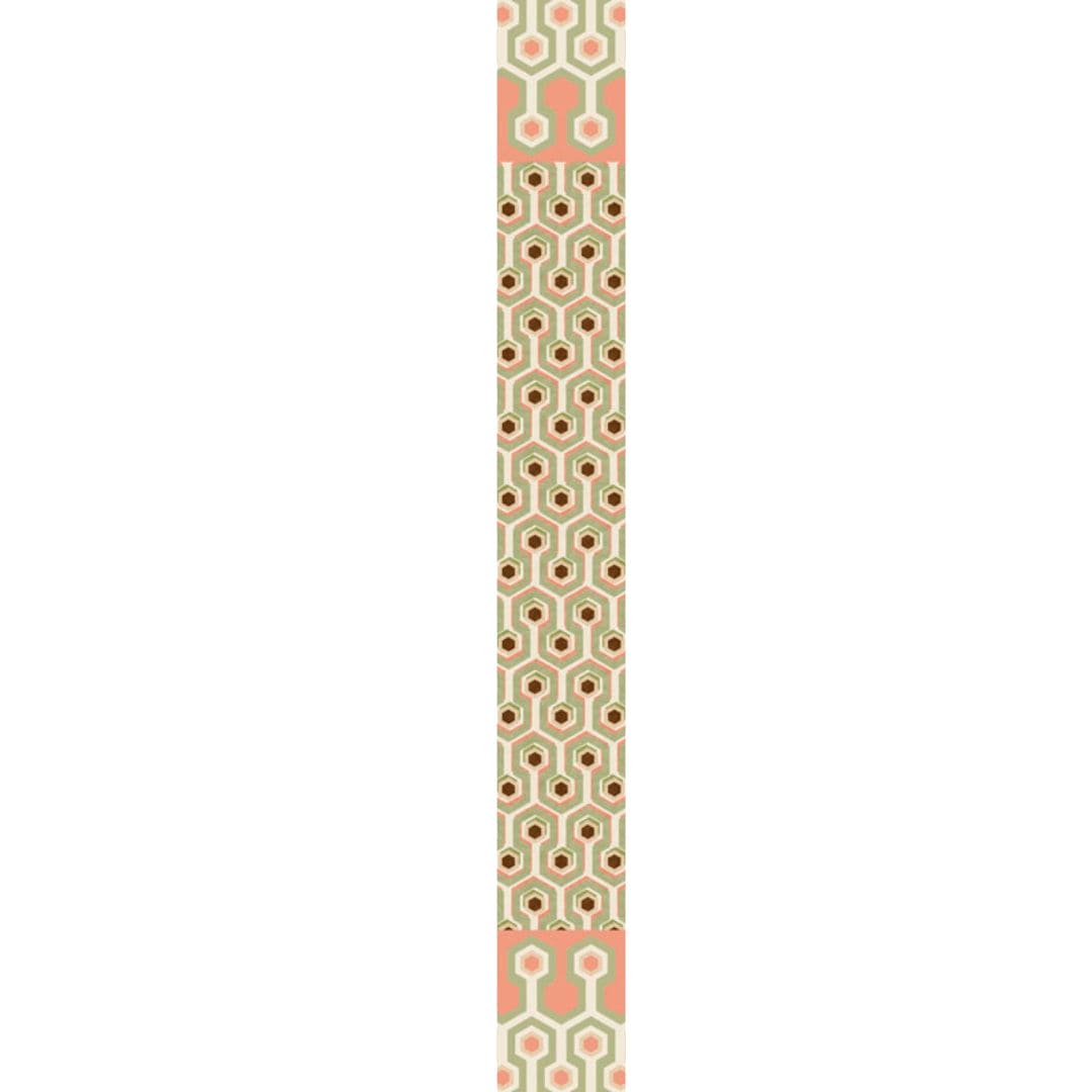 Twilly Raso Geometrico rosa