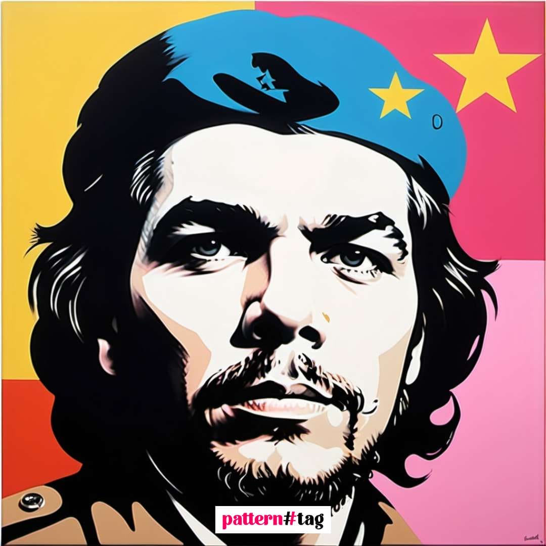 Immagine di un pannello in tessuto ispirato a Che Guevara, raffigurante il volto iconico del rivoluzionario, simbolo di resistenza e lotta per la giustizia. Un complemento d'arredo che porta forza e passione in ogni spazio.