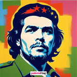 Immagine di un pannello in tessuto ispirato a Che Guevara, raffigurante il volto iconico del rivoluzionario, simbolo di resistenza e lotta per la giustizia. Un complemento d'arredo che porta forza e passione in ogni spazio.