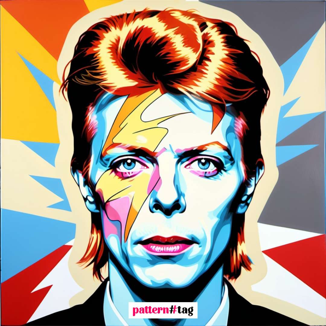 Pannello in tessuto dedicato a David Bowie, con una rappresentazione dell'icona musicale che ha rivoluzionato il mondo del rock e della cultura pop. Un elemento decorativo che aggiunge creatività, stile e un tocco di eccentricità al tuo spazio, celebrando l'arte e l'innovazione di Bowie.