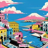 Pannello in Tessuto Napoli Pop Art