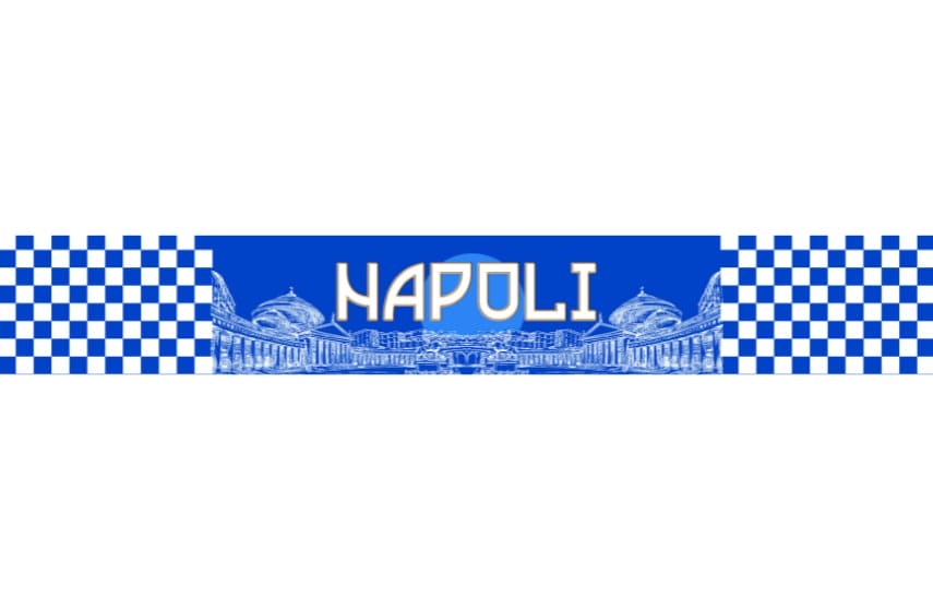 Sciarpa Napoli in Poliestere di Raso