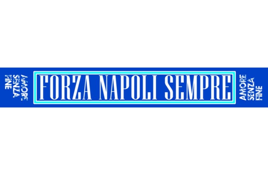 Sciarpa Napoli in Poliestere di Raso