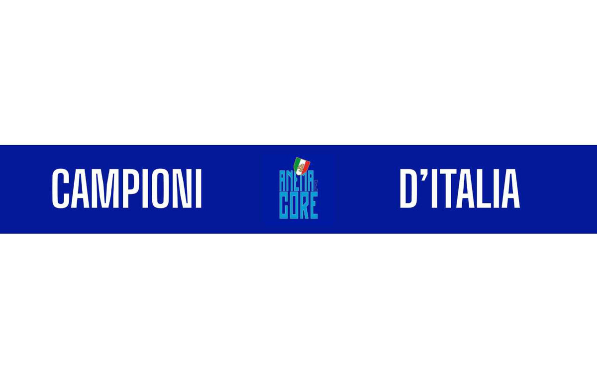 Sciarpa Napoli in Poliestere Campioni d'Italia 2025 anema e core 4° scudetto
