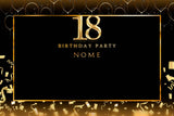 Striscione 18 Birthday Party oro