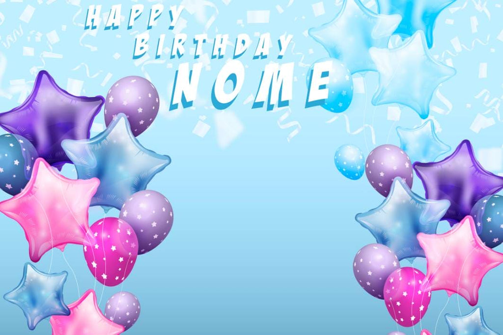 Striscione Happy Birthday Decorazioni Compleanno Blu Navy E Oro