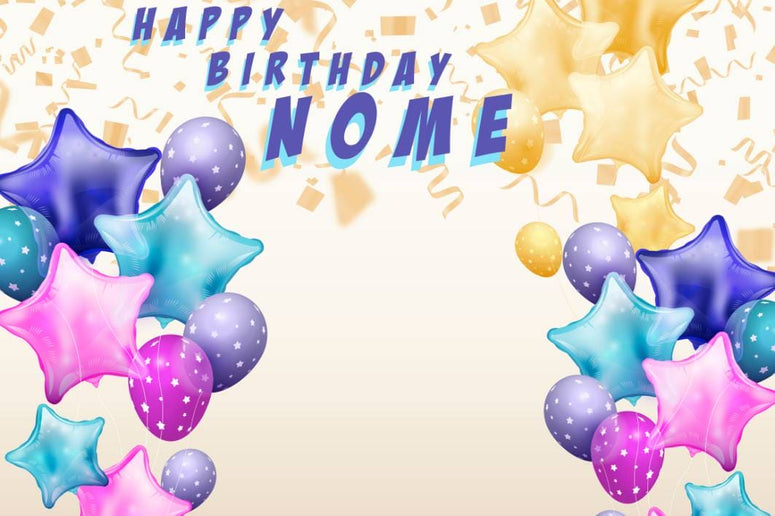 Traccia e colora stelle e palloncini