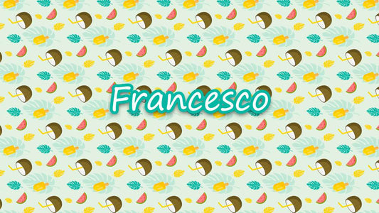  Telo Mare bambini con nome personalizzato con Cocco e Anguria
