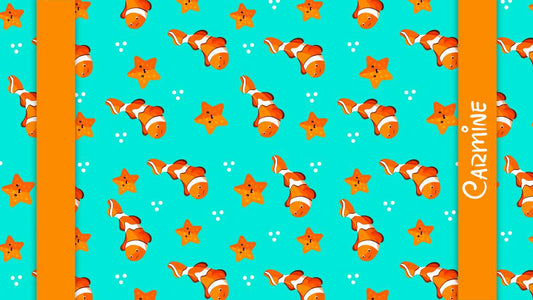 Telo Mare Bambini Nemo con Pesci Clown e Stelle Marin