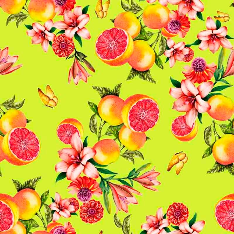 Pattern design conversational moderno frutta arance - Patterntag