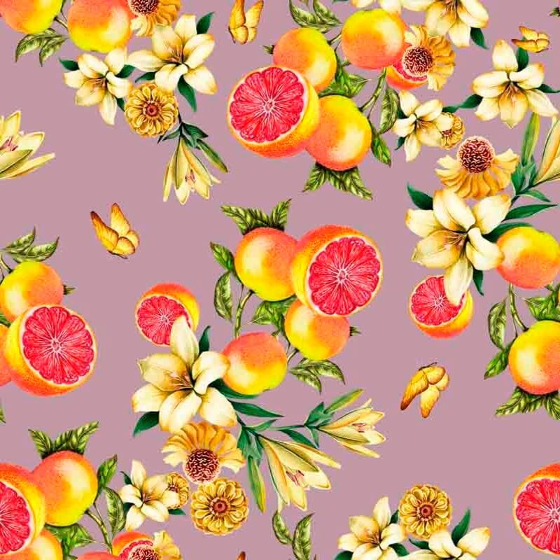 Stampa del Pattern design conversational moderno frutta arance