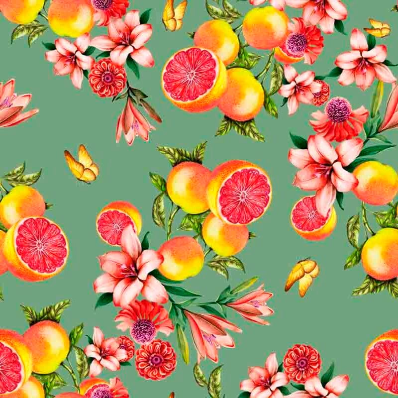 Pattern design conversational moderno frutta arance - Patterntag