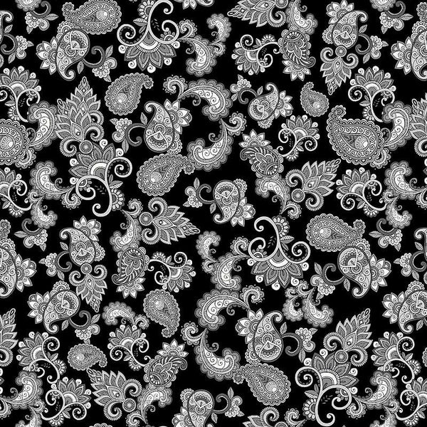 Pattern design paisley fiori artistici