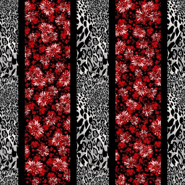 Pattern design animalier con fiori
