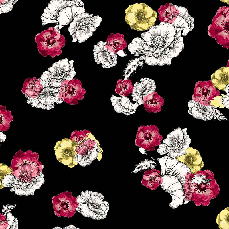 Surface Pattern design flowers modern