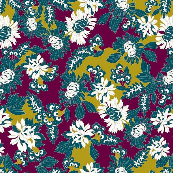 Pattern design flowers fiori astratto 7