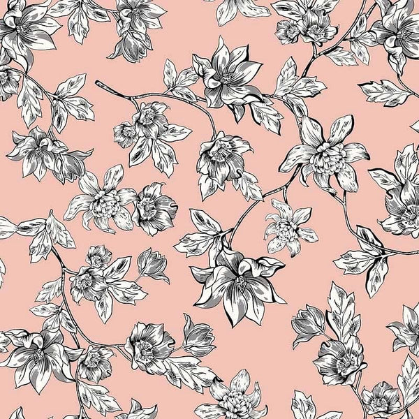 Pattern design flowers fiori astratto 15