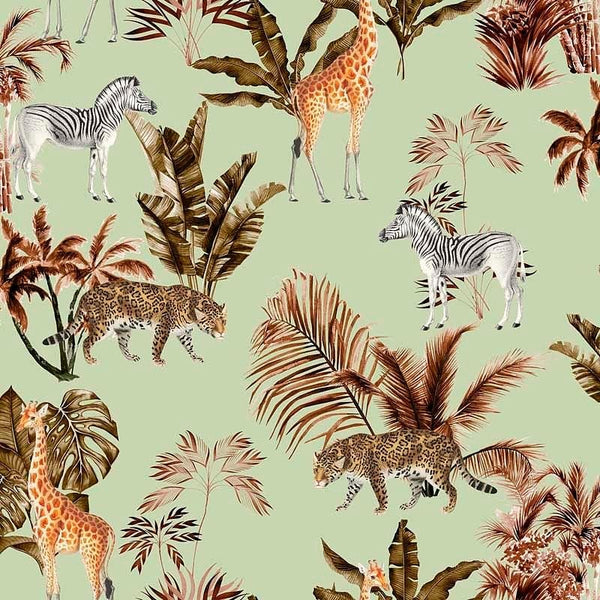 Pattern design tropical animali piante