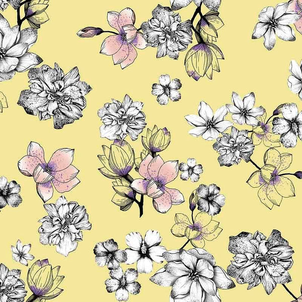 Pattern design flowers fiori elegante