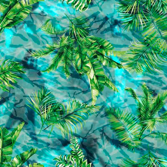 Pattern design tropical foglie fluo - Patterntag