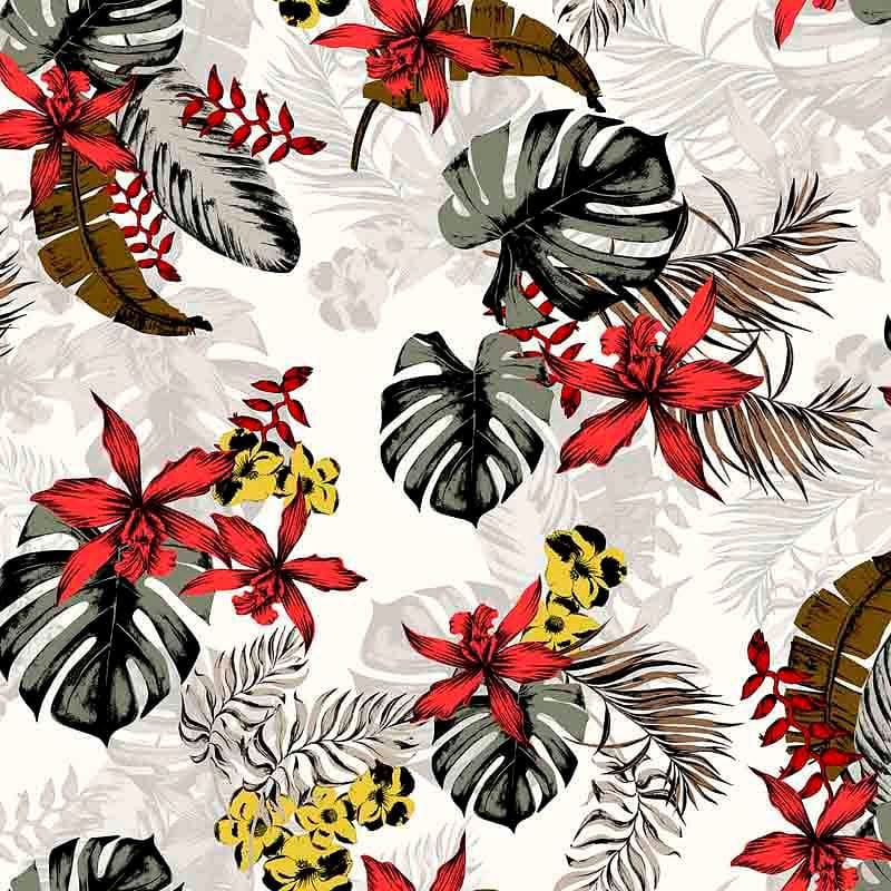 Pattern design tropical fiori elegante - Patterntag