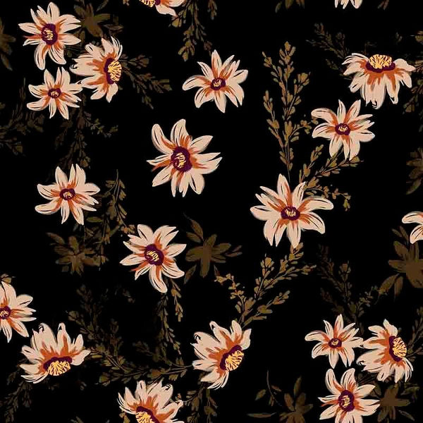 Pattern design flowers fiori moderno