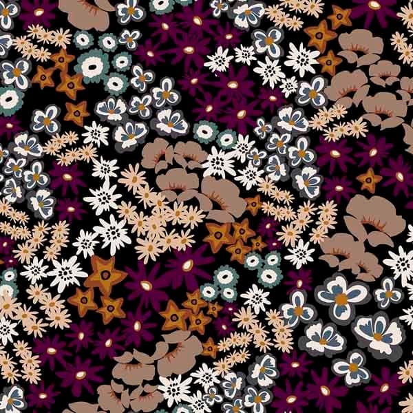 Stampa del Surface Pattern design Provencal fiori Modern
