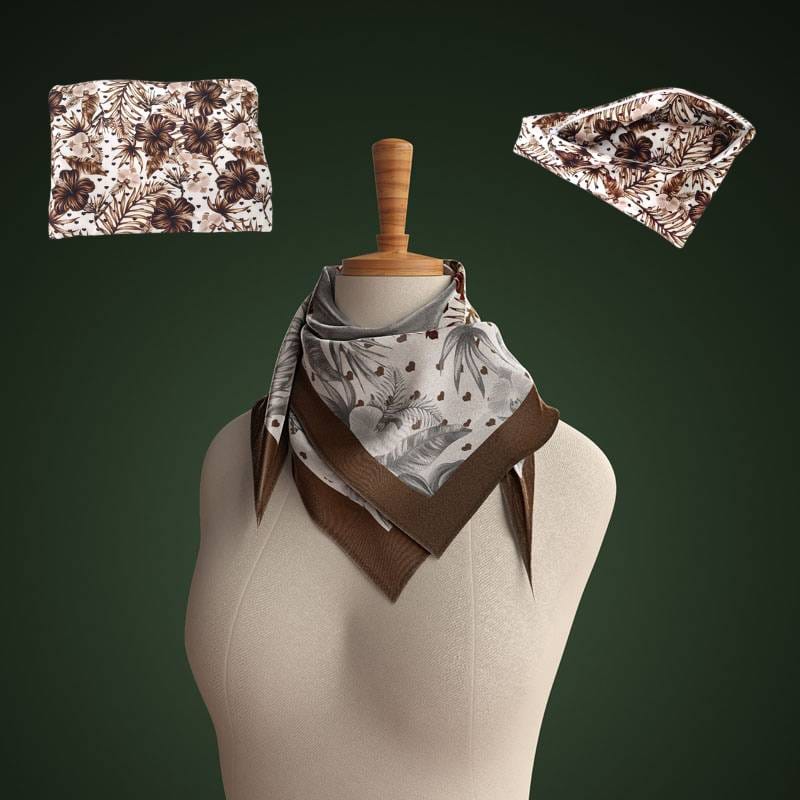 American Trends Sciarpa Donna In Raso Effetto Seta - Quadrata 60x60cm, Design Arcobaleno, Bandana Multifunzione Per Capelli E Collo - 2