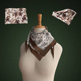 Foulard floreale marrone