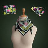 Foulard floreale verde