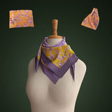 Foulard viola e arancione